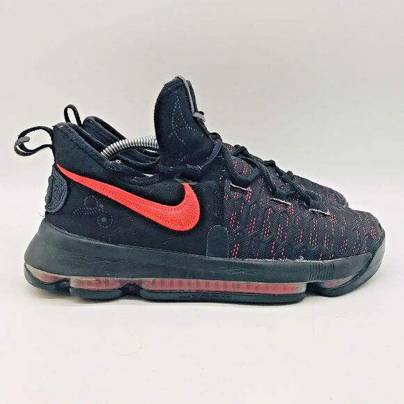 Nike Zoom KD 9 PRM Aunt Pearl GS Sneakers Youth 5.5Y Black Lace Up 869999-060 - Picture 1 of 11